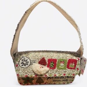Christmas Beaded Shoulder Bag